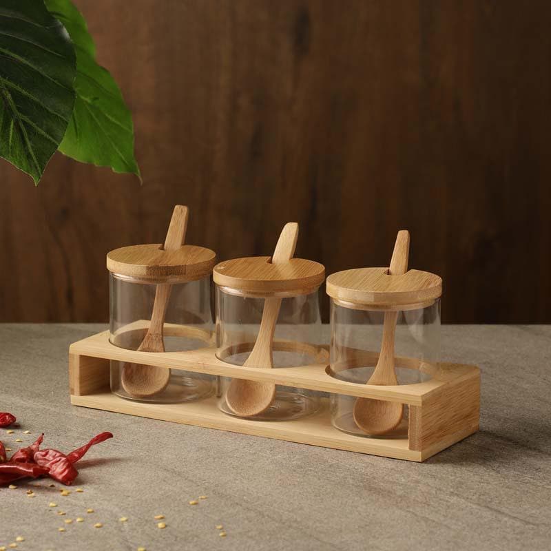 Jar - Cedar Condiment Serving Set