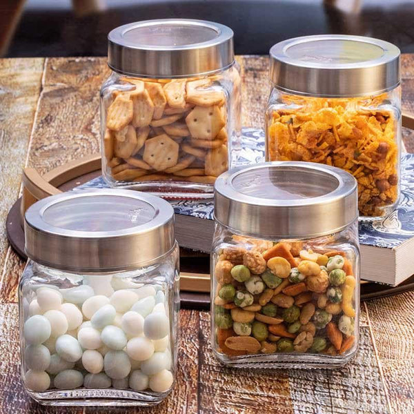 Buy Jars - Fresbo Storage with Metal Lid (600 ml each)- Set of Four at Vaaree online