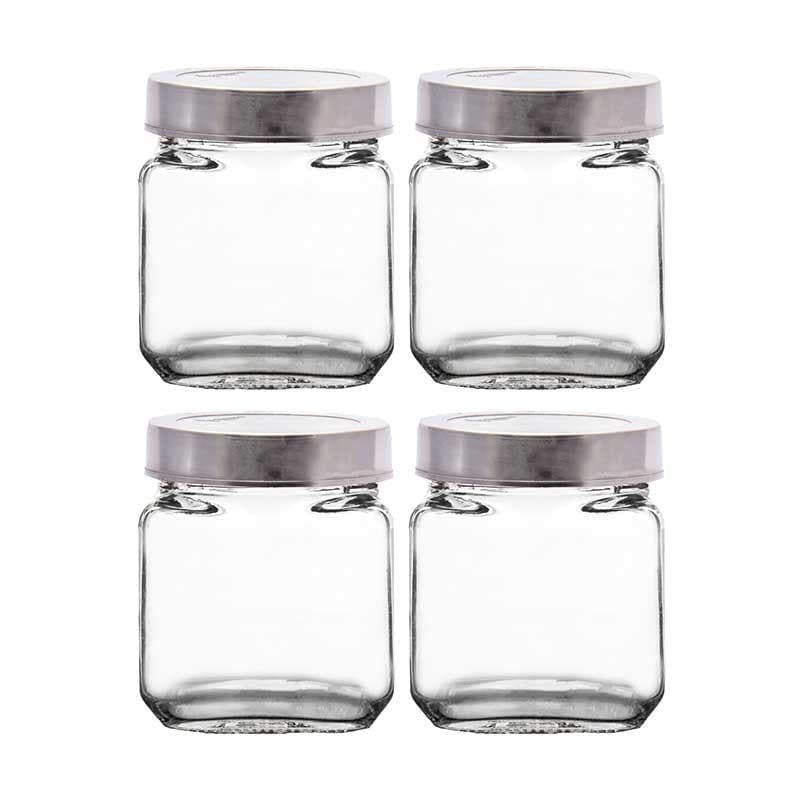 Jar - Fresbo Storage with Metal Lid (600 ml each)- Set of Four