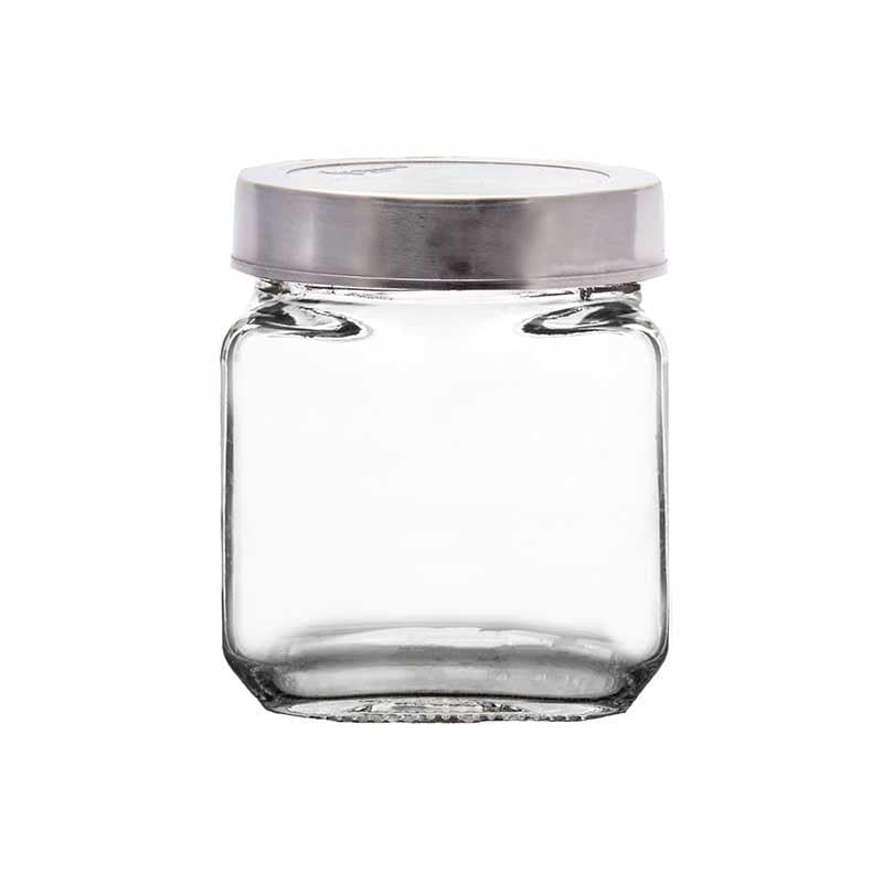 Jar - Fresbo Storage with Metal Lid (600 ml each)- Set of Four