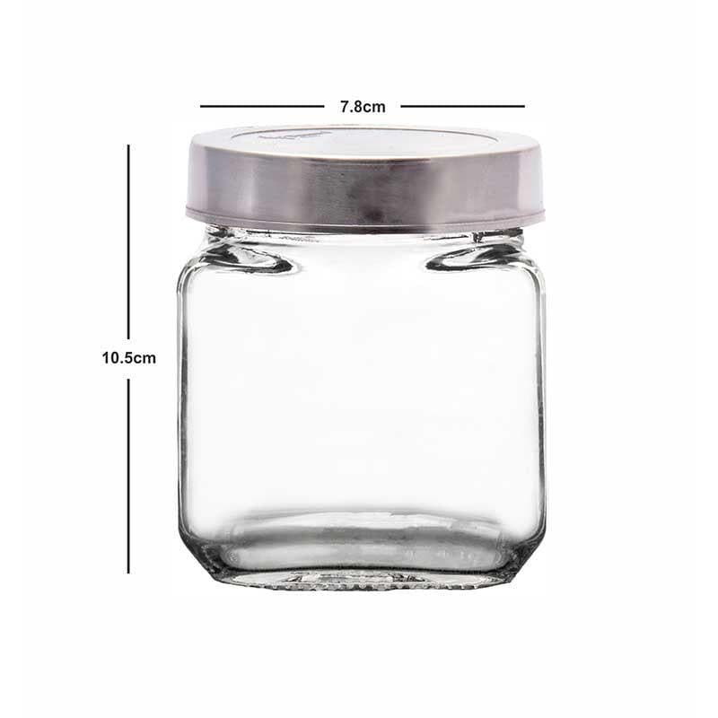 Jar - Fresbo Storage with Metal Lid (600 ml each)- Set of Four