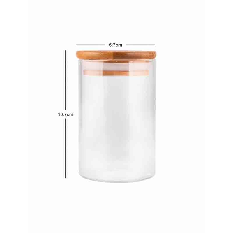 Buy Prito Jar with Wooden Lid (270 ML Each)- Set of 6 Jar from Vaaree