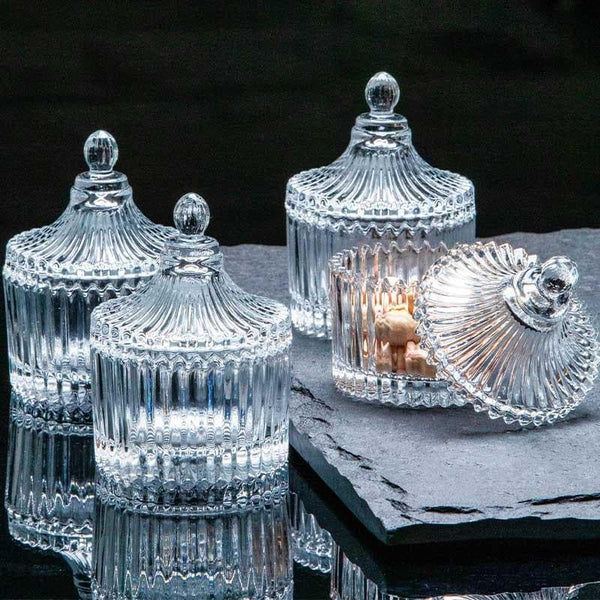 Jar - Trinkets Glass Storage Jar - Set of Four