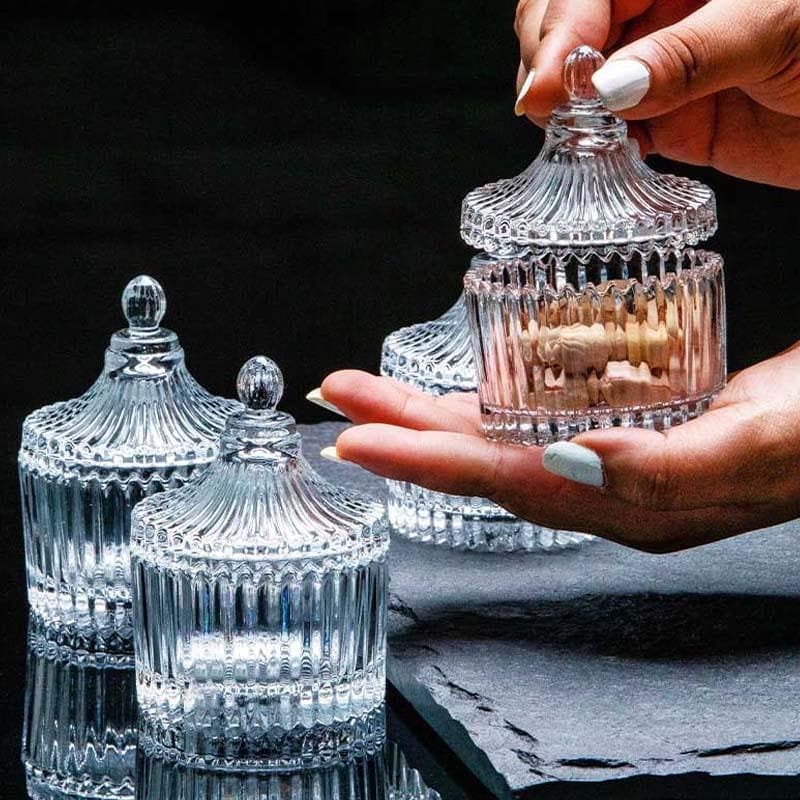 Jar - Trinkets Glass Storage Jar - Set of Four