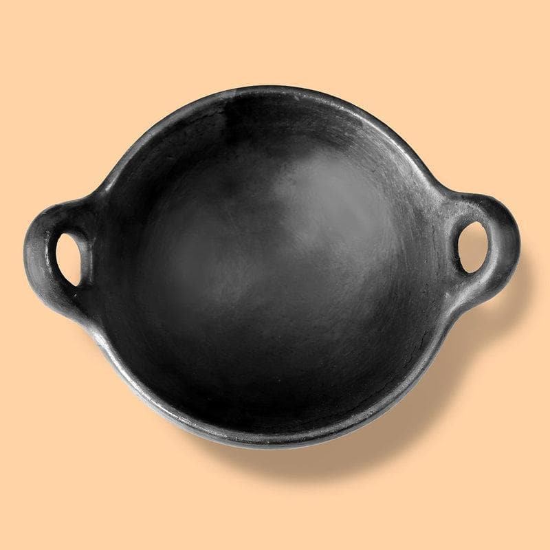 Buy Epiphany Blackened Clay Kadai / 10 Inches Kadhai from Vaaree