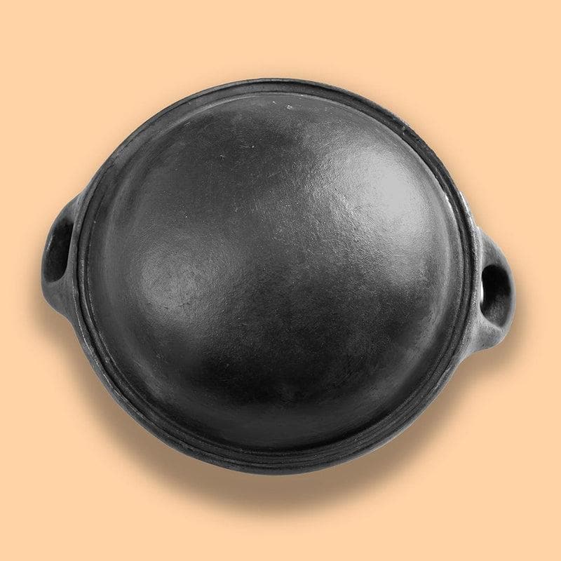 Buy Epiphany Blackened Clay Kadai / 10 Inches Kadhai from Vaaree