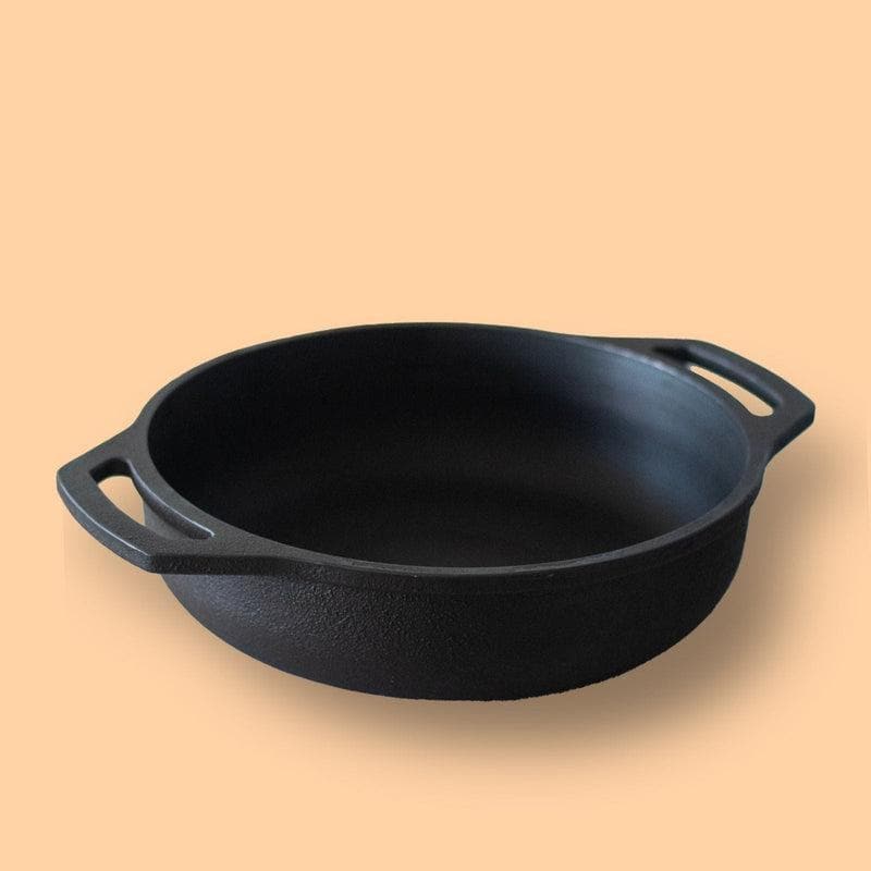 Buy Epiphany Cast Iron Flat Bottom Kadai / 9 Inches Kadhai from Vaaree