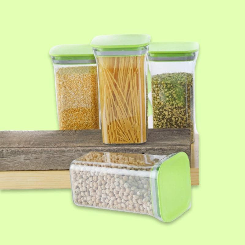 Buy Kitchen Storage Containers - Long SQUARE SQUAD CONTAINER (1100 ML EACH)- SET OF 6 at Vaaree online