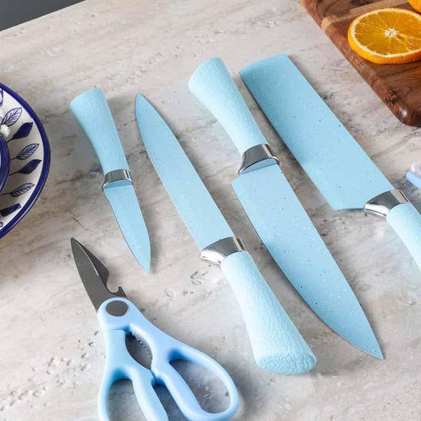 Buy Knife Set - Chef's Kiss Knife Set - Set Of Six at Vaaree online