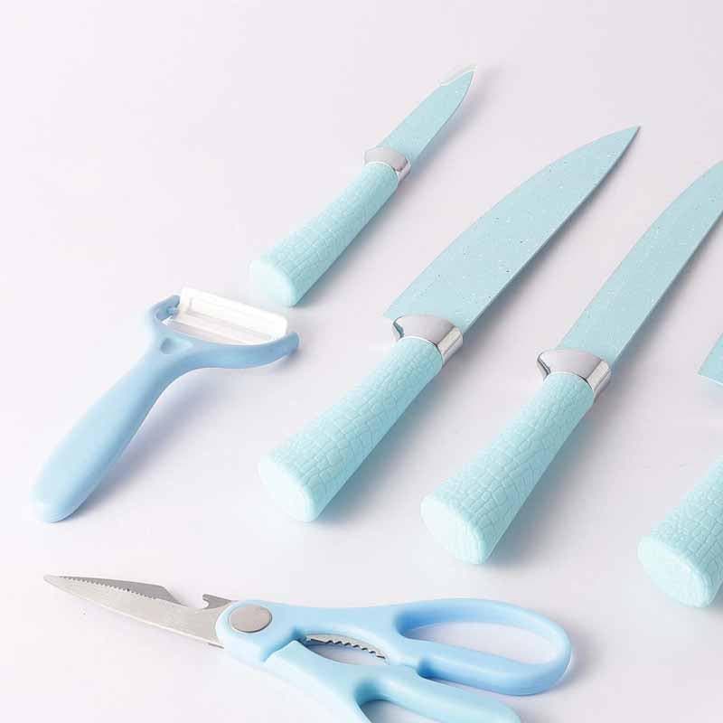 Buy Chef's Kiss Knife Set - Set Of Six Knives & Scissors from Vaaree