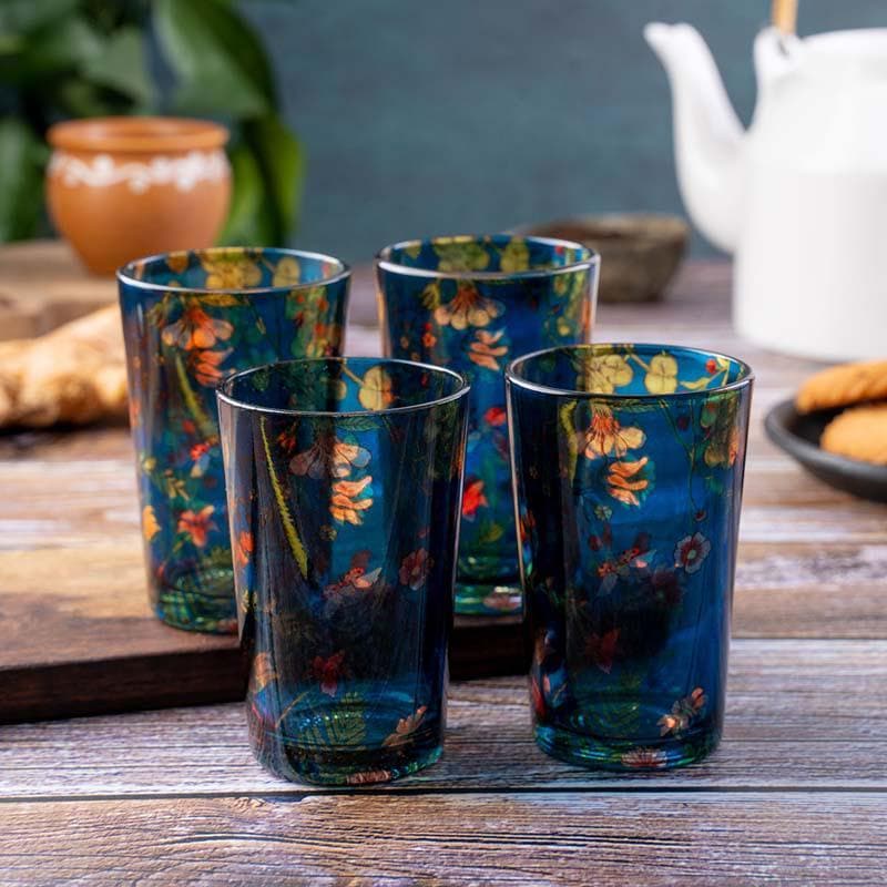 Kulhad - Floral Bliss Chai Glass - Set of Four