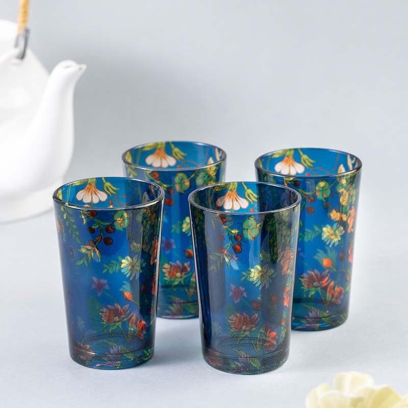 Kulhad - Floral Bliss Chai Glass - Set of Four