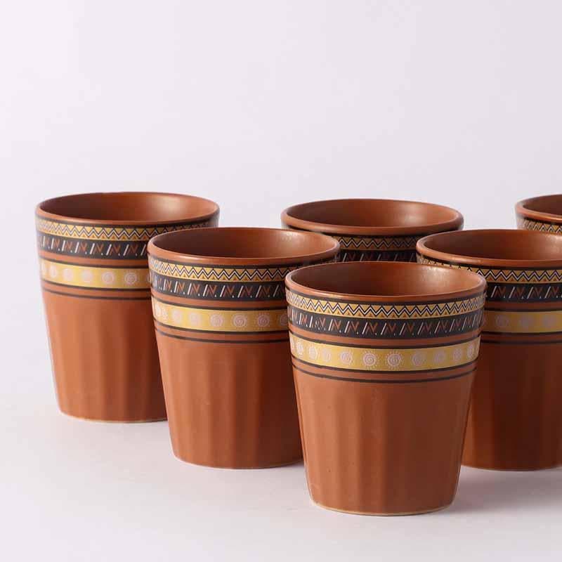 Buy Kuirky Handpainted Kullad - Set Of Six Kulhad from Vaaree