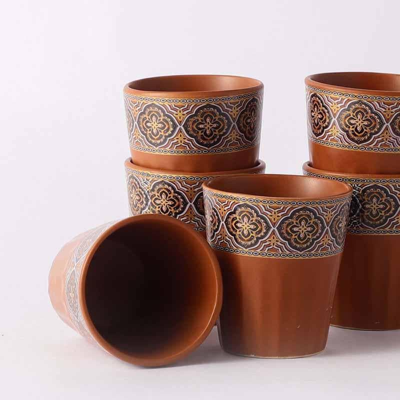 Buy Kuirky Mandana Art Kullad - Set Of Six Kulhad from Vaaree