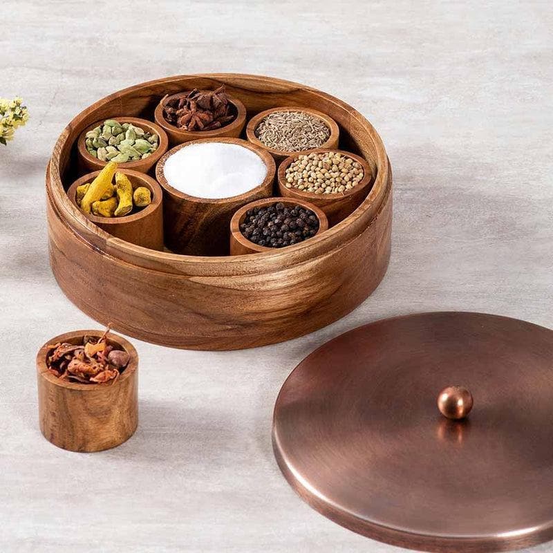 Buy Prepeppery Masala Box - Copper Masala Box from Vaaree