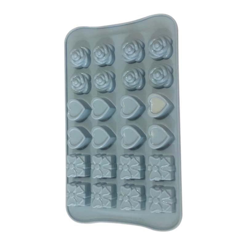 Buy Silicone Gift Heart & Rose Chocolate Mould - 24 holes Mould from Vaaree