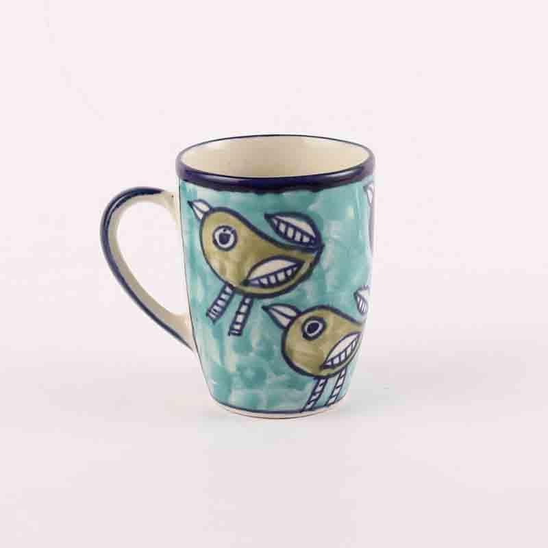 Buy Aqua Birdie Mug - Set Of Two Mug & Tea Cup from Vaaree