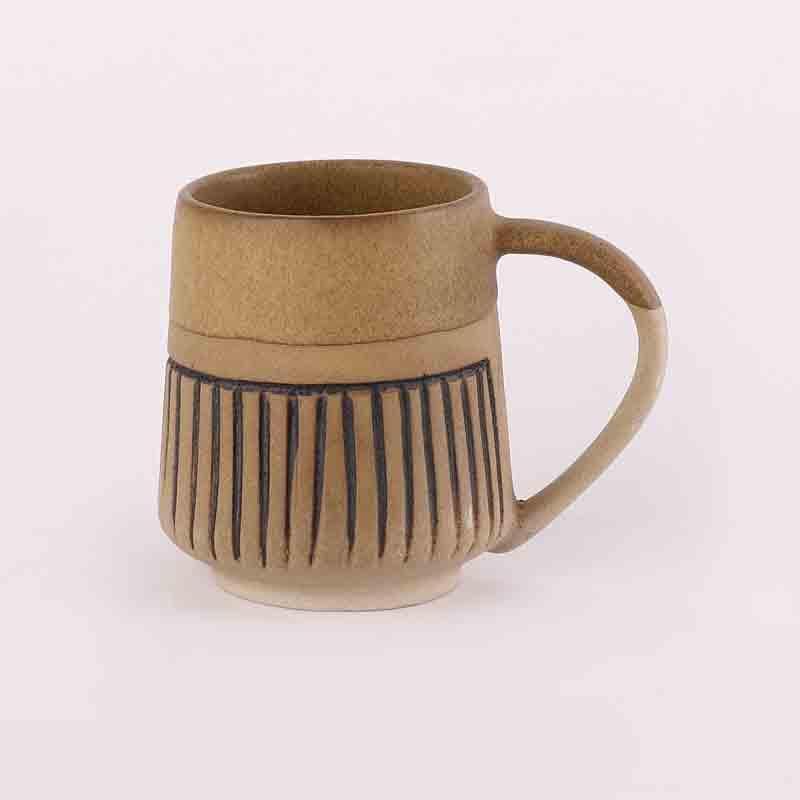 Buy Striped Brownie Mug - Set Of Two Mug & Tea Cup from Vaaree