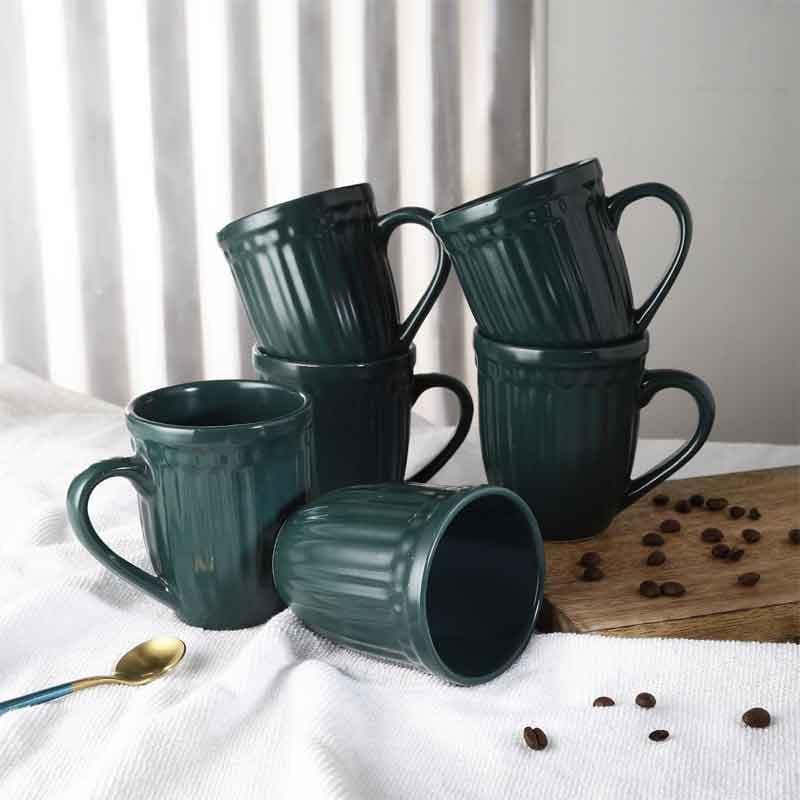 Buy Teal Talks Mug - Set Of Six Mug & Tea Cup from Vaaree