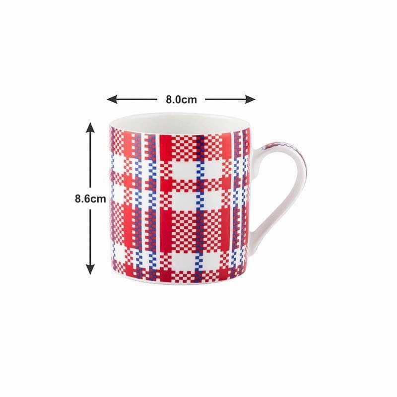 Mug - Basket Weave Tea Cup - Set of Four