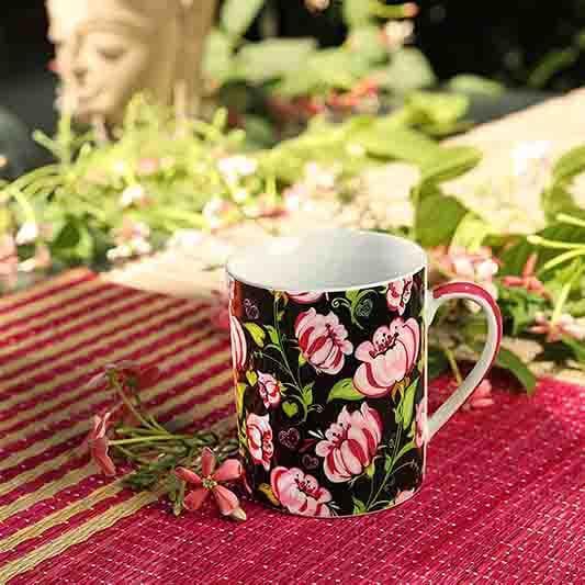 Buy Black Bloom Mug Mug from Vaaree