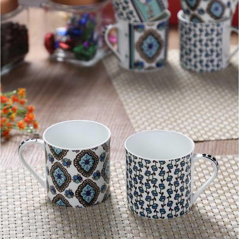 Buy Floral Fashion Mugs - Set of Six Mug from Vaaree