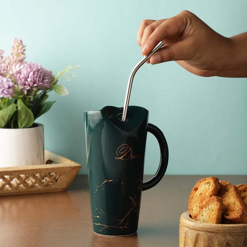 Buy Frappe Mug - Teal Mug from Vaaree