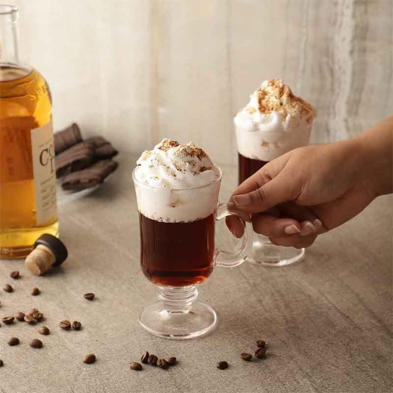 Buy Go Irish Coffee Mug (230 ml) - Set Of Two Beer Mug & Glass from Vaaree