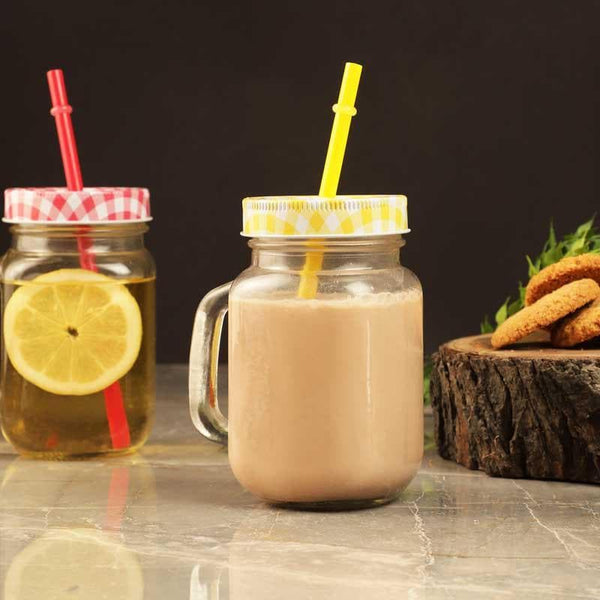 Mug - Grip Tight Jar With Straw - Set Of Six