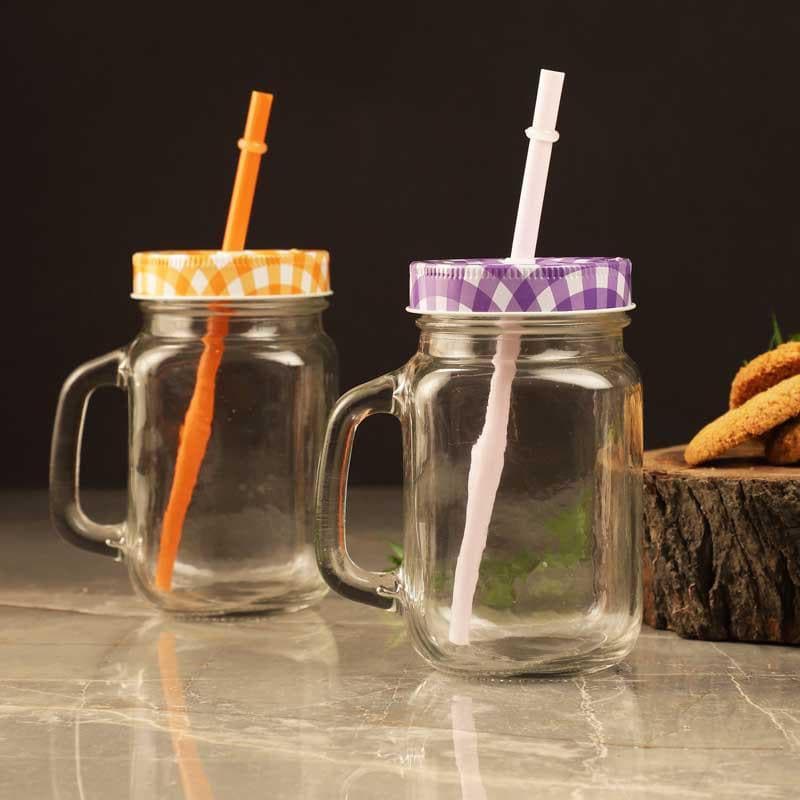 Mug - Grip Tight Jar With Straw - Set Of Six