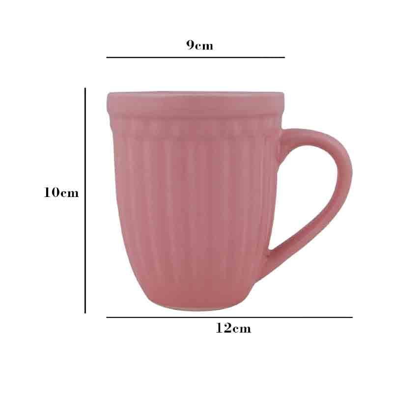 Buy Mars Ribbed Mugs - Pink - Set Of Four Mug from Vaaree