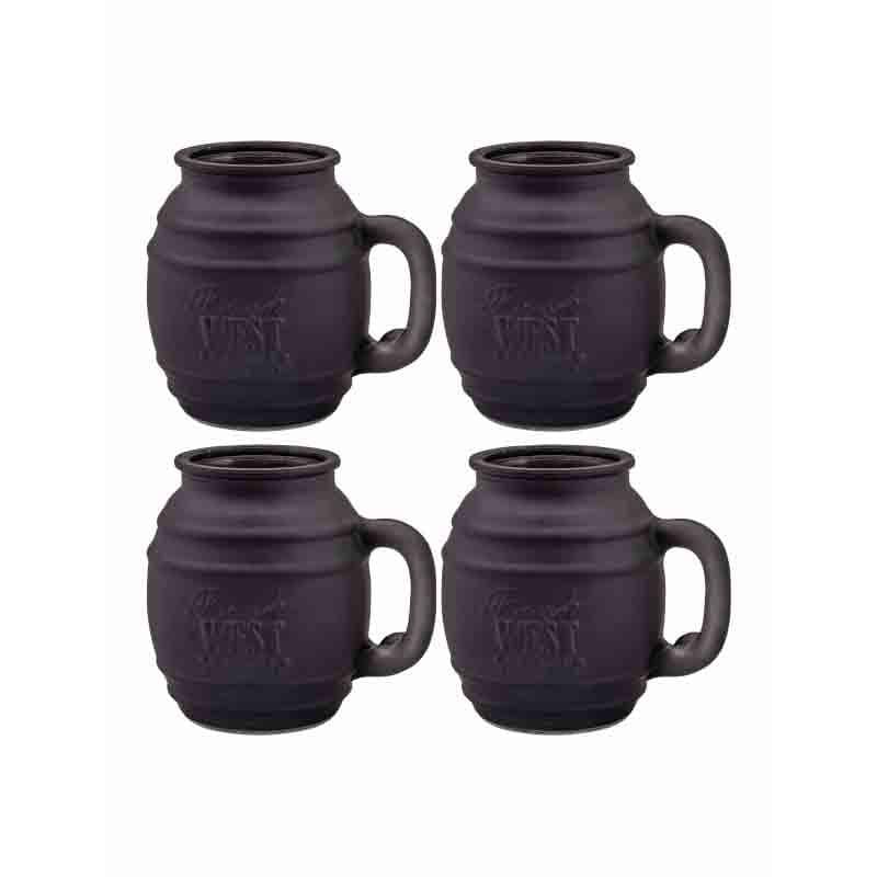 Buy Mazo Mason Jar With Handle - Set of Four Mug from Vaaree