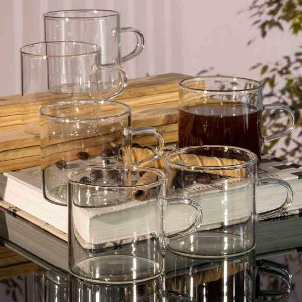 Mug - Puritax Glass Cup - Set of Six