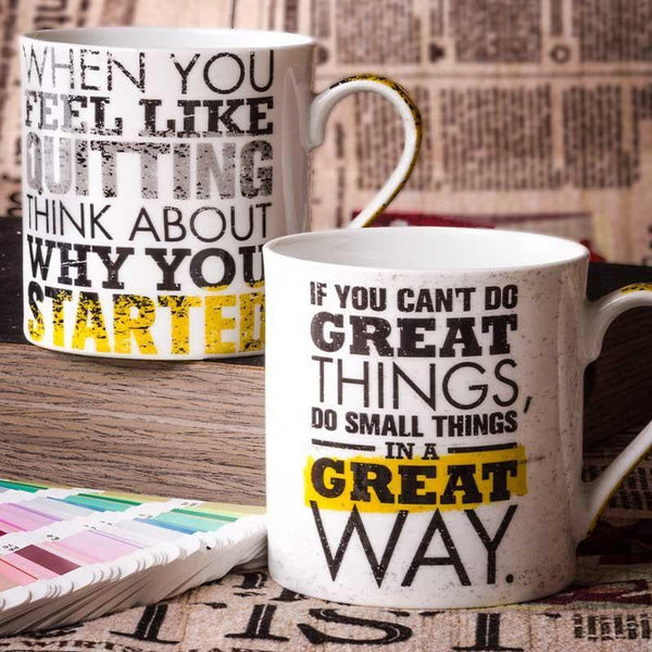 Mug - Quotes Love Mugs - Set of Two