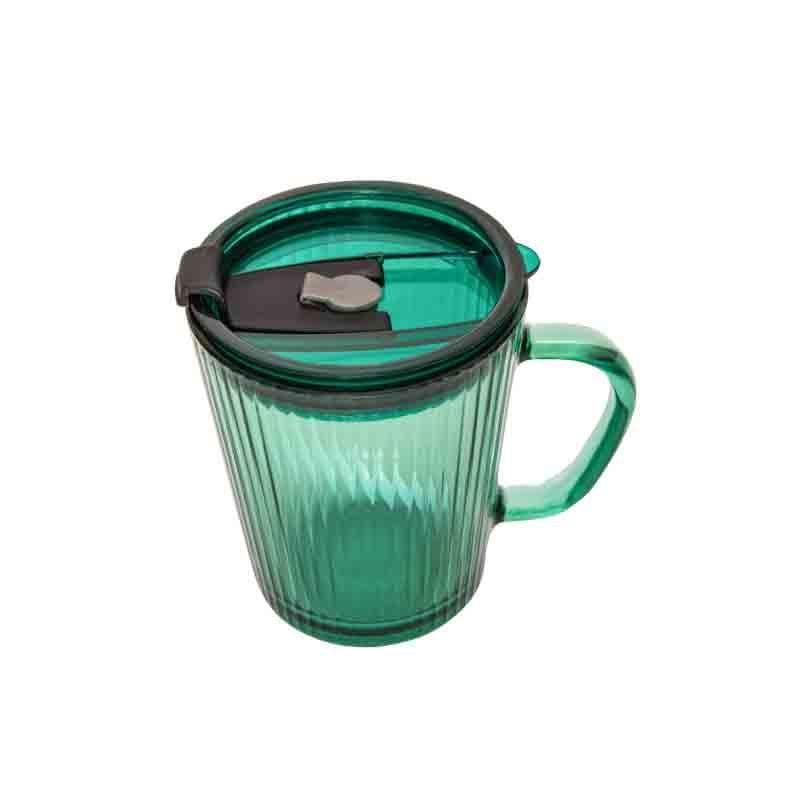 Mug - Sippo Glass Sipper Mug with Lid and Straw - Set of Four