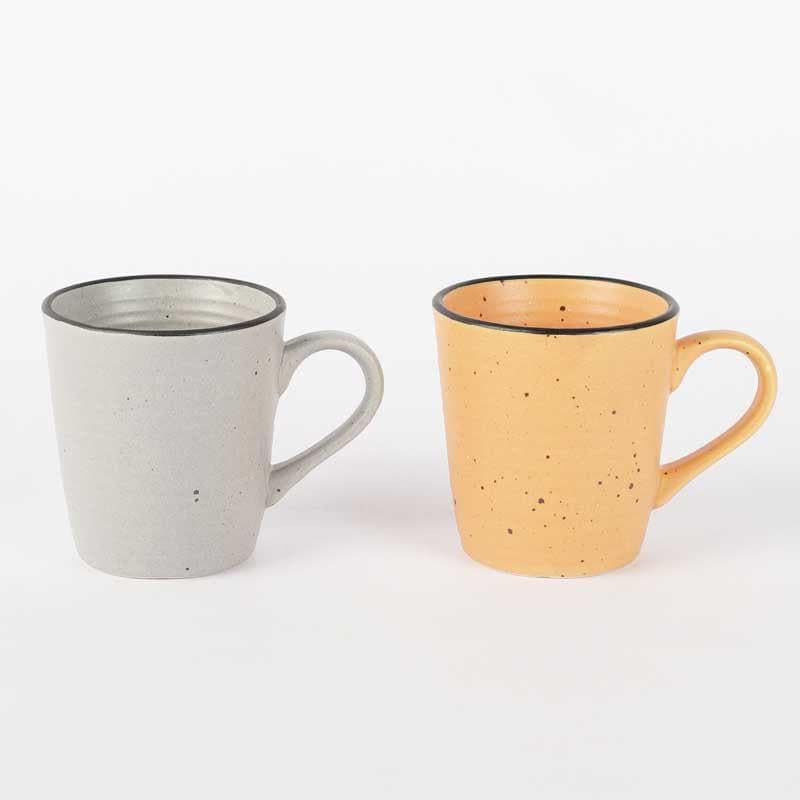 Buy Spray Paint Mug - Yellow/Grey - Set Of Two Mug from Vaaree