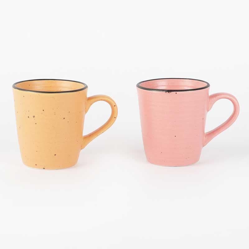 Buy Spray Paint Mug - Yellow/Pink - Set Of Two Mug from Vaaree