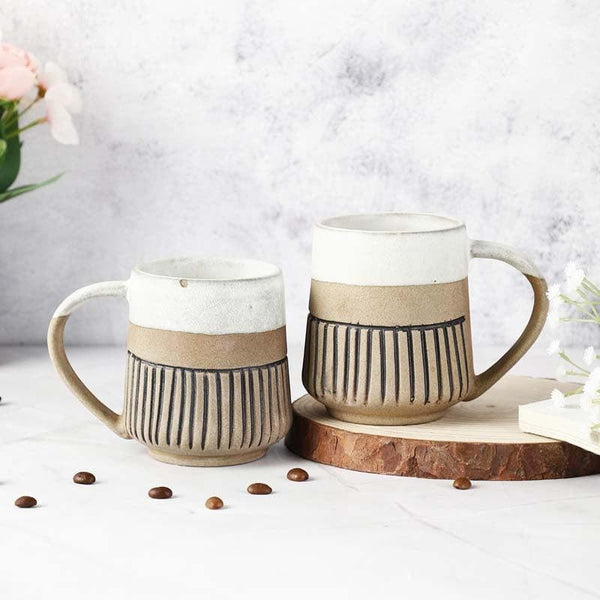 Mug - Striped Whitsy Mug - Set Of Two