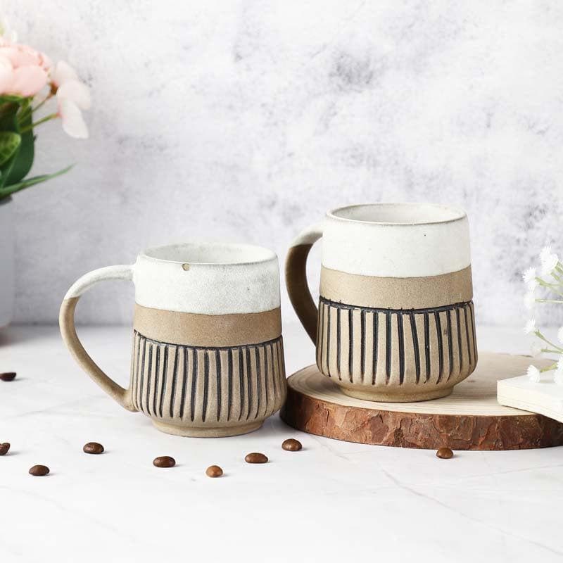 Buy Striped Whitsy Mug - Set Of Two Mug from Vaaree