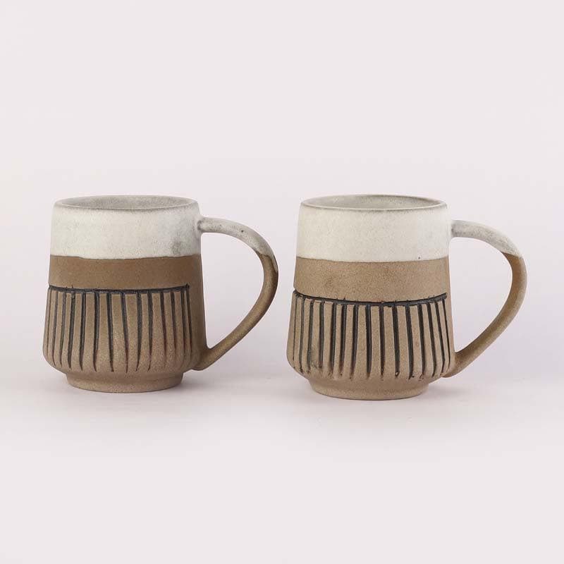 Buy Striped Whitsy Mug - Set Of Two Mug from Vaaree