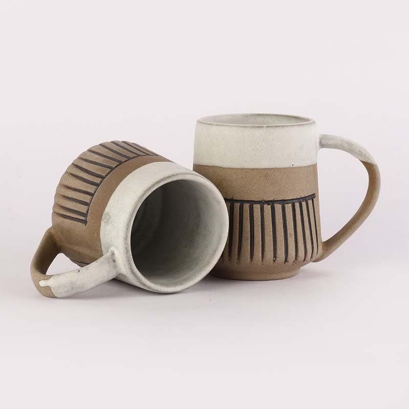 Buy Striped Whitsy Mug - Set Of Two Mug from Vaaree