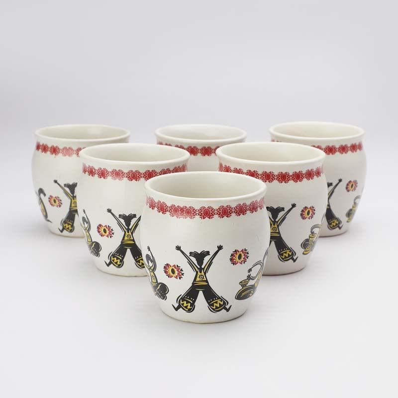 Buy Warli World Kullad - Set Of Six Mug from Vaaree