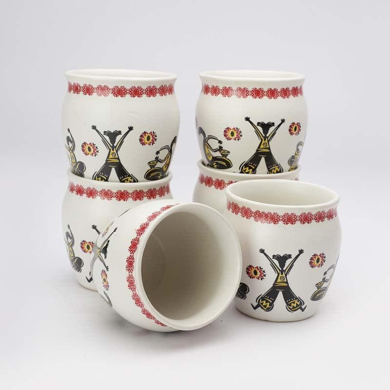 Buy Warli World Kullad - Set Of Six Mug from Vaaree