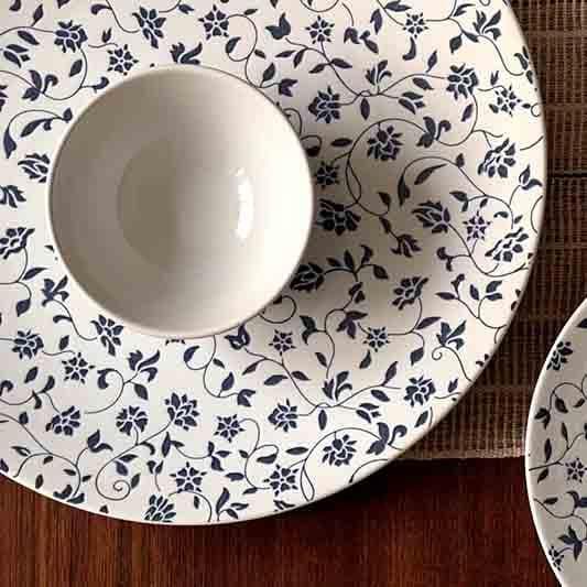 Buy Pop Of Blue Dinner Set - 21 Pieces at Vaaree online | Beautiful Dinner Set to choose from