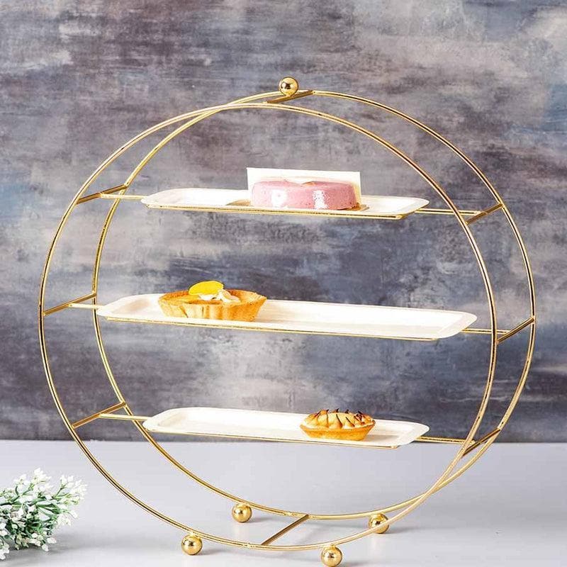 Buy Aura Buffet Organizer - Gold Cake Stand from Vaaree