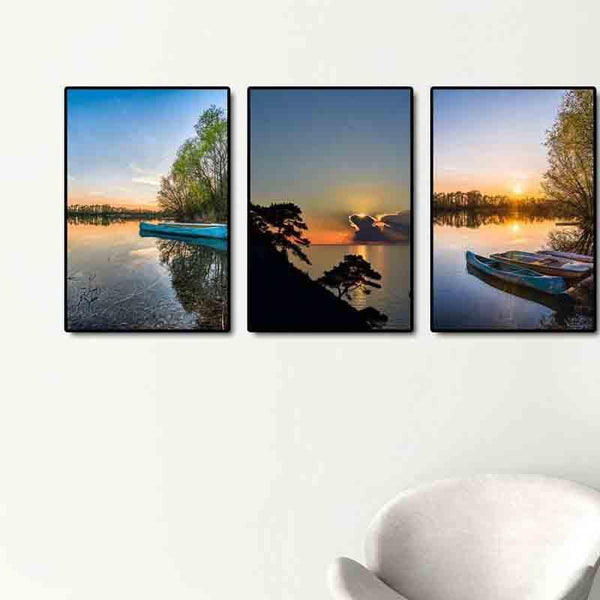 Painting - Boatride Wall Art - Set Of Three