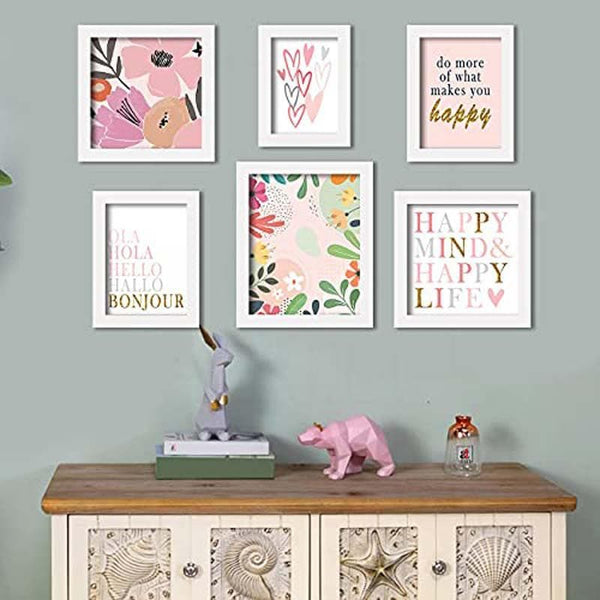 Painting - Happy mind Wall Art - Set Of Six