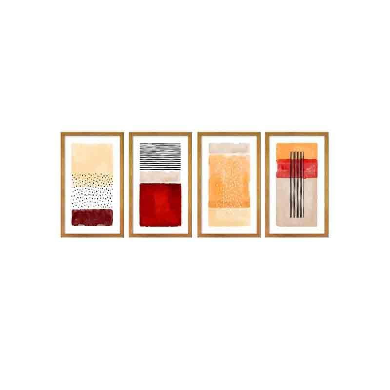 Buy Interplay Abstract Wall Art - Set Of Four Wall Art & Paintings from Vaaree