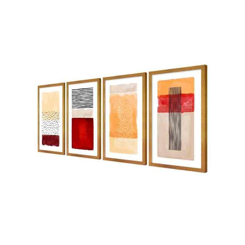 Buy Interplay Abstract Wall Art - Set Of Four Wall Art & Paintings from Vaaree