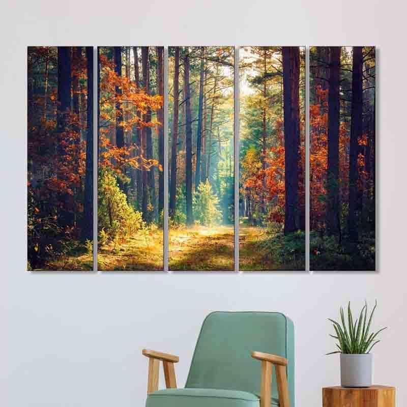 Buy Jungle Wall Art - Set Of Five Wall Art & Paintings from Vaaree